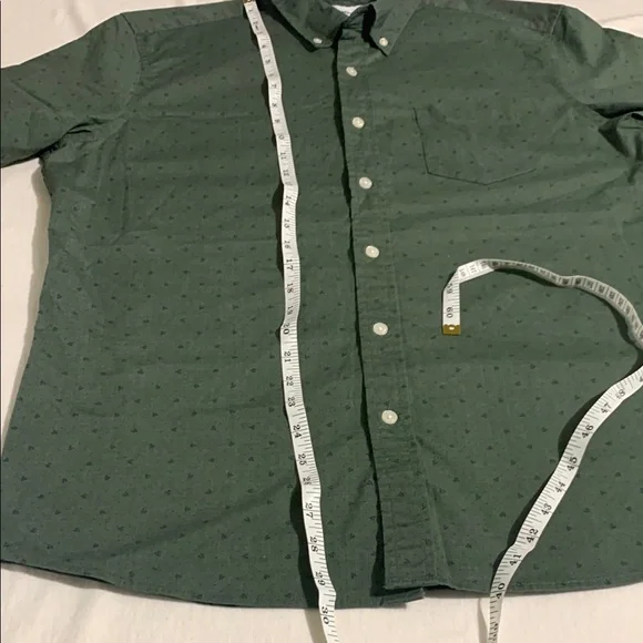 Sonoma Green Casual Button Down Shirt with Short Sleeves - Picture 5 of 5